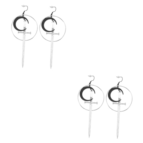 CALLARON 2 Paare Gothic Mond Ohrringe Damen Punk Ohrschmuck Leichtes Legierungs Material Allergiefrei Halloween Schmuck für Frauen und Mädchen CALLARON 2 Paare Gothic Mond Ohrringe Damen Punk Ohrschmuck Leichtes Legierungs Material Allergiefrei Halloween Schmuck für Frauen und Mädchen von CALLARON