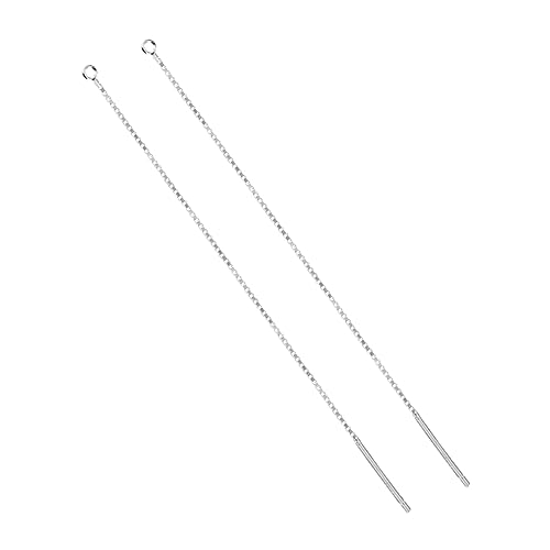 CALLARON 2 Paare Lange Ohrfädelohrstecker Reinem Silber Hypoallergen nicht Verblassend Stilvoll für Damen Vielseitig Tragbar als Diy Schmuck Zubehör und Modisches Accessoire von CALLARON