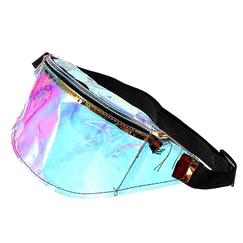 CALLARON 2 STK Bunte Bauchtasche Transparente Tasche Mit Schulterriemen Schultertasche Gürteltasche Mit Reißverschluss Schillernde Hüfttasche Geldbörse Fräulein Umhängetasche TPU von CALLARON