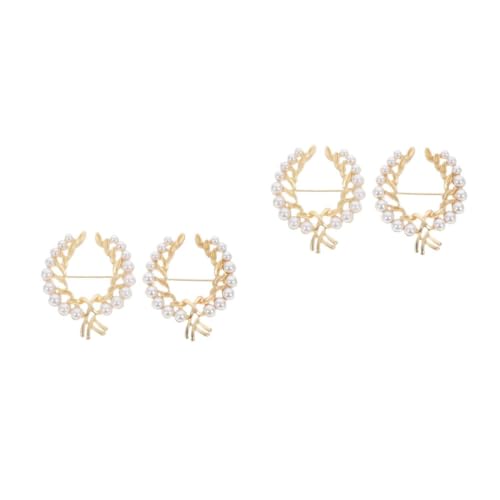 CALLARON 2 Sätze Brosche Abstecknadeln Retro Styles Girlfriend Schnürkorsett Bustiers Mode Dekorative Wohnaccessoires Dame Corsage Pullover Corsage Zinklegierung Golden 2 Stück * 2 von CALLARON