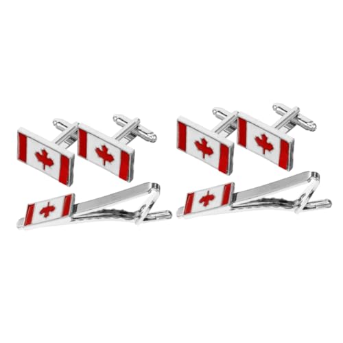CALLARON 2 Sets Manschettenknöpfe Mit Kanadischer Flagge Ratschennadeln Clip Landesflagge Brosche Krawatte Klebehalter Armring Strickjacke Kabel Hut Formelle Krawatte Gürtel CALLARON 2 Sets Manschettenknöpfe Mit Kanadischer Flagge Ratschennadeln Clip Landesflagge Brosche Krawatte Klebehalter Armring Strickjacke Kabel Hut Formelle Krawatte Gürtel von CALLARON