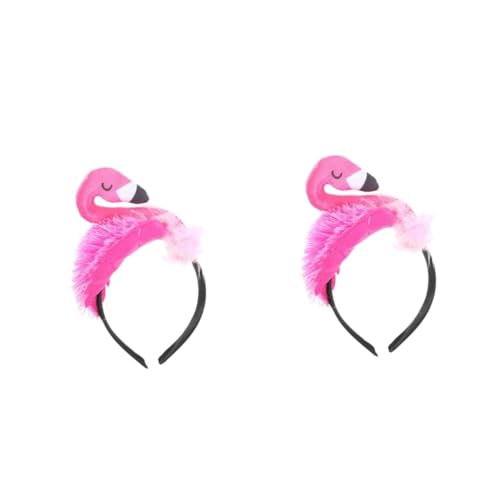 CALLARON 2 Stck Flamingo Haarreif Kindergeburtstag Party Kopfschmuck Mädchen Teenager Foto Requisite Dekoratives Haarband von CALLARON