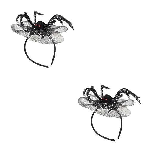 CALLARON 2 Stck Halloween Haarschmuck Spider Stirnband Spinnen Design Schwarz Silber Kopfschmuck Für Damen Mädchen Karneval Party Cosplay Bühnenauftritt von CALLARON