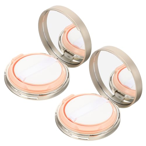 CALLARON 2 Stck. Luftpolsterbox Behälter reisen Kissen-Foundation-Fall Pulver für aufbewahrungsdose storage boxes Leeres Kissenfundamentgehäuse Kissen-Foundation-Etui mit Puff pp Golden von CALLARON