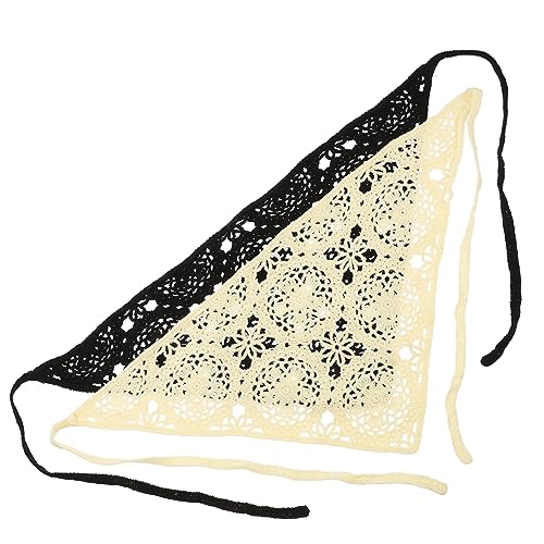 CALLARON 2 Stk Blumenstirnband aus Spitze Boho-Haargummis Kopftuch für Frauen Haarbänder mädchen stirnbänder Haarschal für Damen Bandana-Stirnbänder für Frauen aushöhlen Haartuch Südkorea von CALLARON