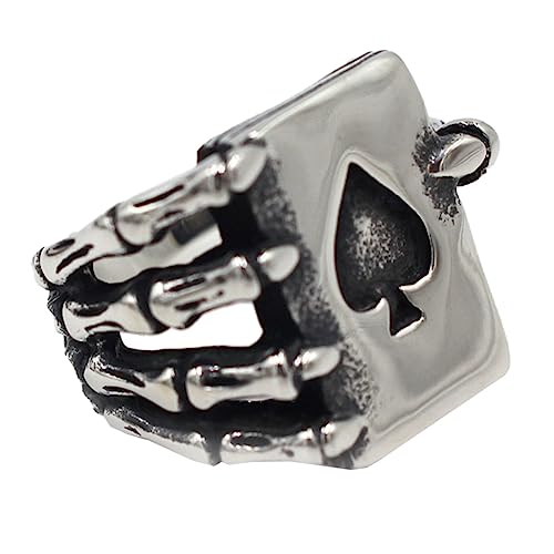 CALLARON 2 Stk Pokerring trendige Ringe Skelett-Dekor halloween dekoration halloween-dekoration Ringe für Männer Herrenring Mann offener Ring kreativer Männerring Modellieren Kartenspielen von CALLARON