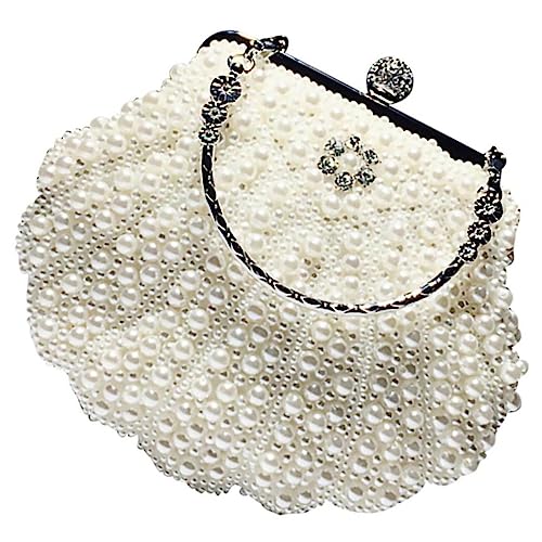 CALLARON 2 Stk Schultertaschen Handtasche für Damen Clutch mit Perlen Handtaschen Retro-Geldbörse stylische Umhängetasche fein Abendessen Tasche lässige Tasche Perlentasche Partnersuche von CALLARON