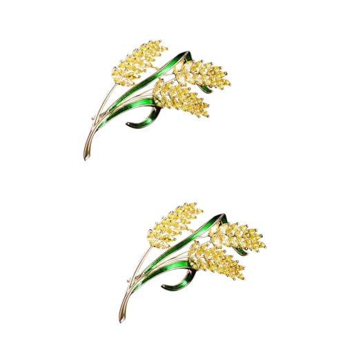 CALLARON 2 Stk Weizen ohr brosche Korsage Brautbrosche für Kleid Abzeichen Brosche Stift Kragen abstecknadeln bescherung weihnachten Glänzend brooch Kleidungszubehör Kleidung Corsage Kupfer CALLARON 2 Stk Weizen ohr brosche Korsage Brautbrosche für Kleid Abzeichen Brosche Stift Kragen abstecknadeln bescherung weihnachten Glänzend brooch Kleidungszubehör Kleidung Corsage Kupfer von CALLARON