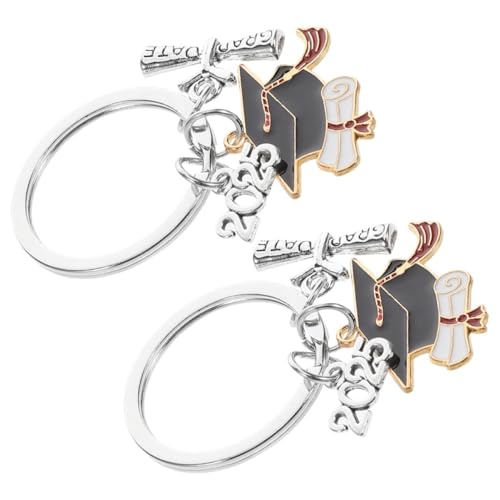 CALLARON Inspirierender Bachelor Cap Buch Schlüsselanhänger 2025 Grad Schlüsselanhänger College Absolvent Saison Party Favor von CALLARON