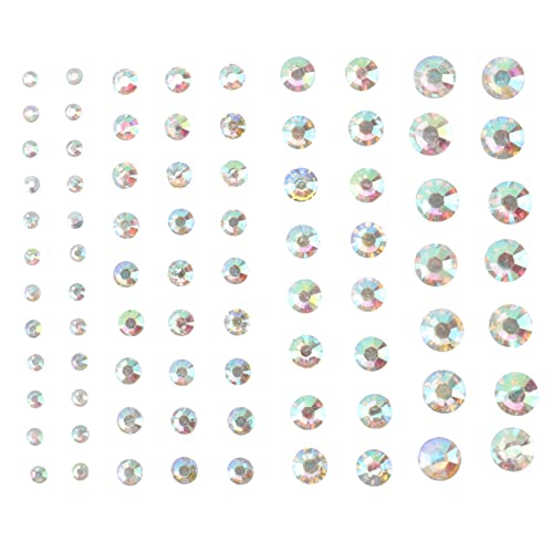 CALLARON 2 Stück Acryl Eye Gems Teilig Selbstklebende Gesichtsschmuck Aufkleber Wiederverwendbare Bunte Strasssteine für Stirn Wangen Körper und Haare Sicher für Haut und Augen Festival von CALLARON