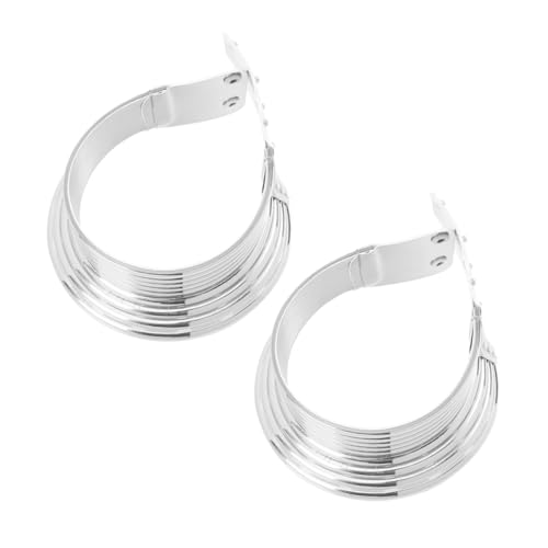 CALLARON 2 Stück African Style Statement Choker Necklace für Leichtes Komfortables Tribal Schmuck Silberfarben für Alltag Tanz Besondere Anlässe von CALLARON