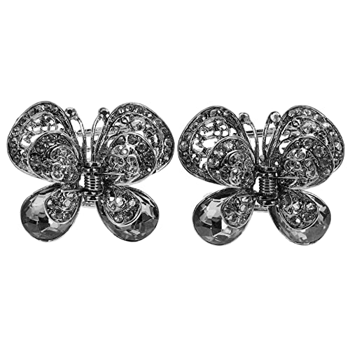 CALLARON 2 Stück Alte Kopfbedeckung Flügel Schmetterlinge Winzig Klaue Hochzeit Mädchen Form Für Haarschmuck Haarspange Mit Strass Haarpflegezubehör Party-haarklammer Kristall Grau CALLARON 2 Stück Alte Kopfbedeckung Flügel Schmetterlinge Winzig Klaue Hochzeit Mädchen Form Für Haarschmuck Haarspange Mit Strass Haarpflegezubehör Party-haarklammer Kristall Grau von CALLARON