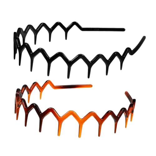 CALLARON 2stücke Zahn Stirnband Für Damen Wellenförmige Sport Stirnbänder Modische Nicht-slip Haar-accessoires Zum Waschen Gesichts von CALLARON