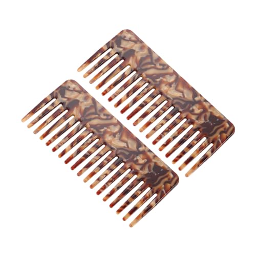 CALLARON 2 Stück Antistatischer Kamm Gebogen Zahnkamm Für Nasses Haar Acetat-kamm Männer Und Lockig Styling Tragbar Entwirren Entwirrer Kämme Lockenkamm Acetatfolie von CALLARON