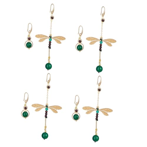 CALLARON 2 Stück Asymmetrische Retro Ohrringe Libelle Ethnischer Stil Leicht Langlebig Damen Ohrhänger Geschenkidee für Freundinnen von CALLARON