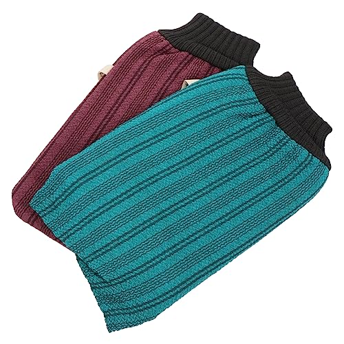 CALLARON 2stücke Badetücher Aus Baumwolle Und Körperpeelinghandschuhe Rückenpeelingtücher Badeschwämme Duschschwämme Verschiedene Farben von CALLARON