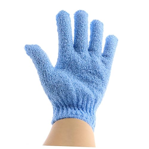 CALLARON 2 Stück Badetuch handschuhe Peeling-Duschhandschuh Handschuh-Peeling für den Körper Hautwäscher-Peeling Peeling-Körperwäscher-Handschuh Körperpeeling Scrubber Blue von CALLARON