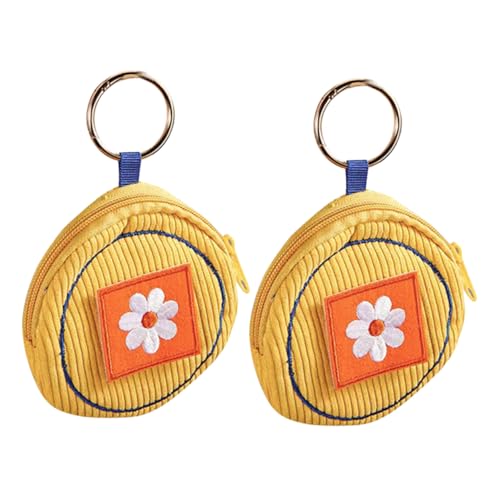 CALLARON 2stücke Mini Geldbörse Mit Schlüsselanhänger Niedlicher Cord Geldbeutel Für Damen Multifunktionale Kleine Münztasche Für Münzen Ringe Und Kleinigkeiten Robustes Design Mit von CALLARON