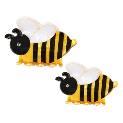 CALLARON 2 Stück Bienen Haarklammern Teiliges Rutschfeste Leichte Haarspangen mit Federmechanismus Niedliche Insektenform für Frauen und Mädchen Geeignet für Dünnes Dickes Lockiges Haar von CALLARON