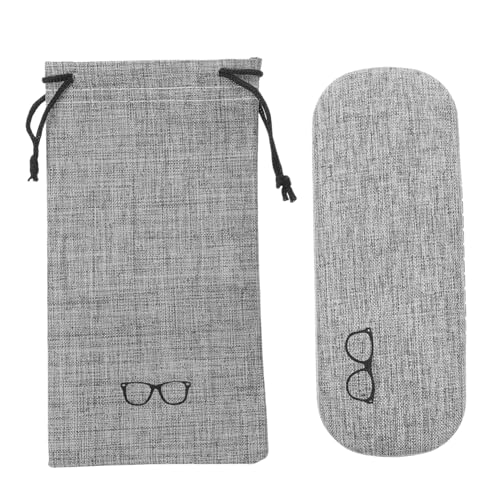 CALLARON 2stücke Teiliges Set Tragbare Brillenetuis Aus Schickem Für Männer Und Robustes Hardcase Für Sonnenbrillen Und Brillenaufbewahrung von CALLARON