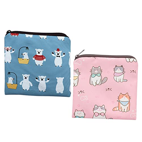 CALLARON 2 Stück Cartoon Lippenstifttasche Kleine Beutel Für Periodenpolster Zeitraum Teenager Menstruation Mädchen Polstertasche Tasche Für Servietten Periode Beuteltasche Polyester von CALLARON