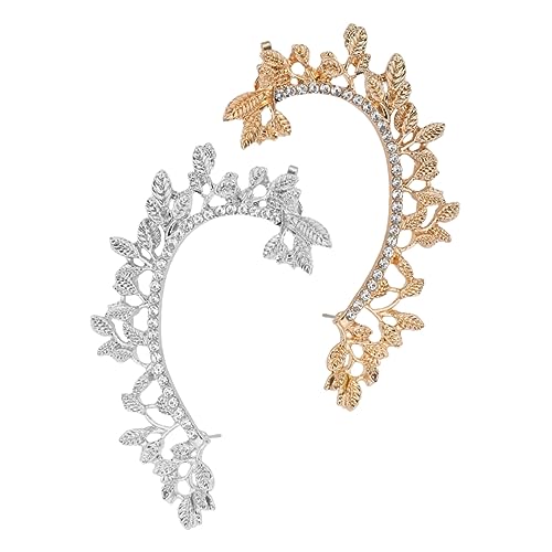 CALLARON 2 Stück Chic Ohrringe mit Einfachem Blattdesign Kreative Ohrclips für Damen Elegantes und Modisches Accessoire für Ohr für von CALLARON