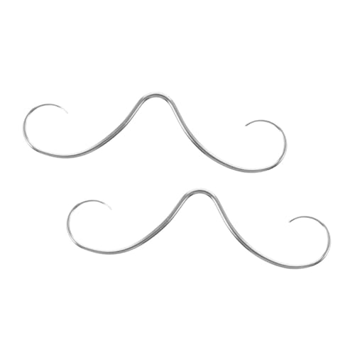 CALLARON 2 Stück Edelstahl Septum Nasenring Schnurrbart Design Langlebiger Reißfester Körperschmuck für Damen und Herren Komfortabel Vielseitig für Party Hochzeit Performance Geeignet von CALLARON