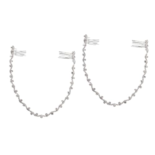 CALLARON 2 Stück Eleganter Braut Haarkamm mit Funkelnden Kristallen Silberner Haarschmuck für Hochzeit und Besondere Anlässe Langlebiges Design Geeignet für Braut Brautjungfern und von CALLARON