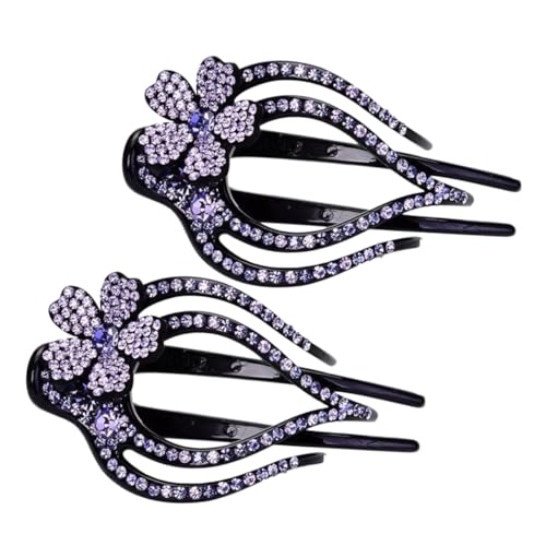 CALLARON 2stücke Haarclips Entenschnabel Haarklammern Pferdeschwanz Clip Haaraccessoires Für Damen Für Party Feier Alltag Frisuren Zubehör von CALLARON