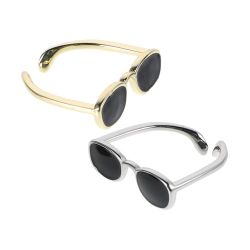 CALLARON 2stücke Offene Kreisringe Für Frauen Verstellbare Bandringe Süße Ringe Für Teenager Moderinge Offene Manschettenringe Einzigartige Fingerringe Für Damen Schmuck Für Jeden von CALLARON