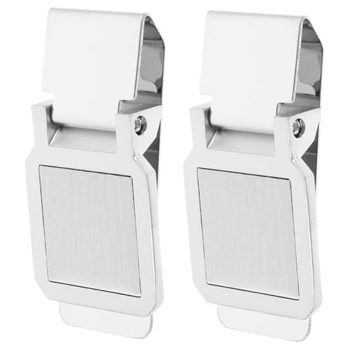 CALLARON 2stücke Edelstahl Geldscheinklammer Clip Für Brieftasche Banknoten Lagerung Geld Clip Tragbar Metall Geldaufbewahrungsklammern Kleine Scheckaufbewahrungsklammer von CALLARON