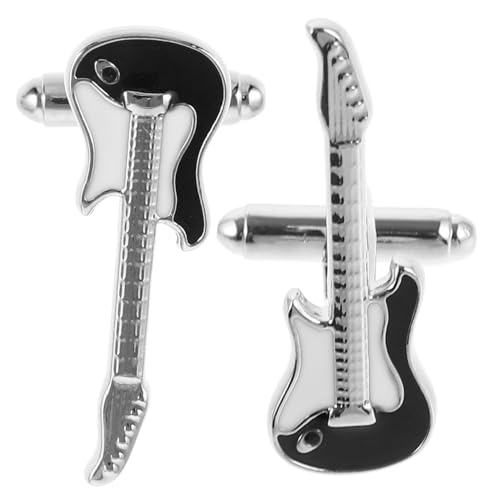 CALLARON 2 Stück Gitarre Manschettenknöpfe Herren Schmuck Hochzeit Business Musiker Hemd Schmuck Geschenk von CALLARON