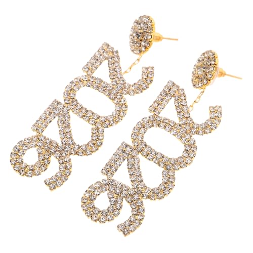 CALLARON 2stücke Glitzernde Ohrringe Strass Ohrringe Für Frauen Neujahrsschmuck Für Partys Und Freizeitstylings Funkelnde Für Festliche Anlässe von CALLARON