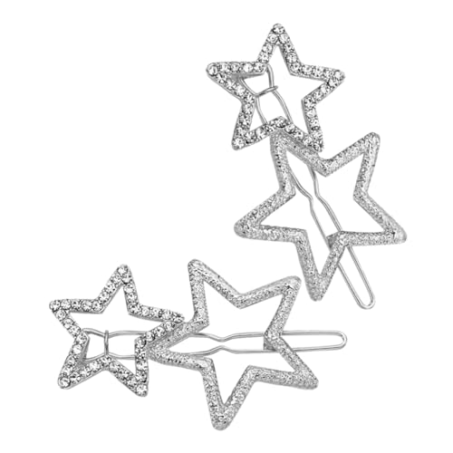 CALLARON 2stücke Stern-haarspangen Mit Strass Für Und Mädchen Haarclips Geometrischem Design Für Besondere Anlässe Und Täglichen Gebrauch von CALLARON
