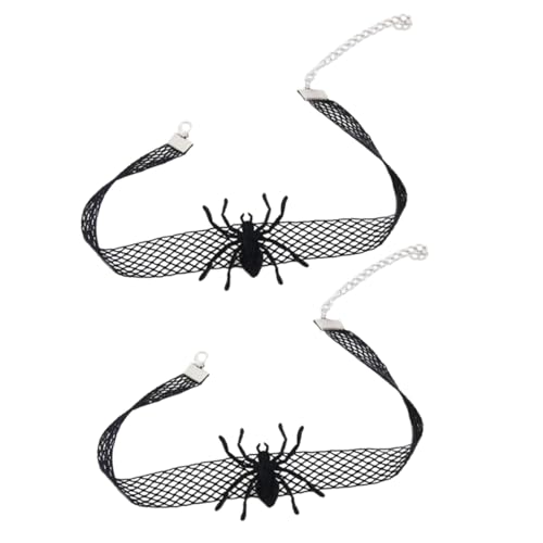 CALLARON 2 Stück Halloween Spinnen Choker - Choker Kette Damen, Elastisches Gothic Halsband, Dekorativ Spinnen Halsband, Verstellbar für Partys & Cosplay CALLARON 2 Stück Halloween Spinnen Choker - Choker Kette Damen, Elastisches Gothic Halsband, Dekorativ Spinnen Halsband, Verstellbar für Partys & Cosplay von CALLARON