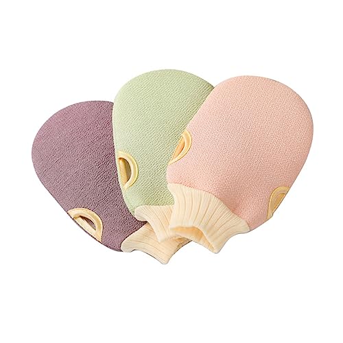 CALLARON 2 Stück Handschuhe Schrubben Peelende Handschuhe Peeling Handtuch Duschschrubber Handtücher Badhandschuhe Badehandschuh Massagehandschuh Für Den Rücken Badetuch von CALLARON