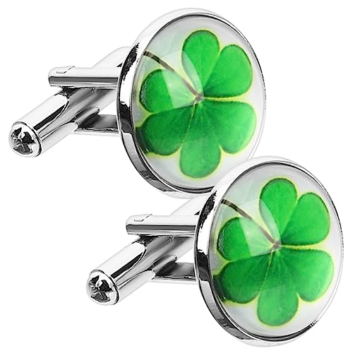 CALLARON 2 Stück Herren Manschettenknöpfe Cufflinks im Kleeblatt Design Stilvolle Hemdzubehör für Festliche Anlässe Vatertag für Besondere Events CALLARON 2 Stück Herren Manschettenknöpfe Cufflinks im Kleeblatt Design Stilvolle Hemdzubehör für Festliche Anlässe Vatertag für Besondere Events von CALLARON