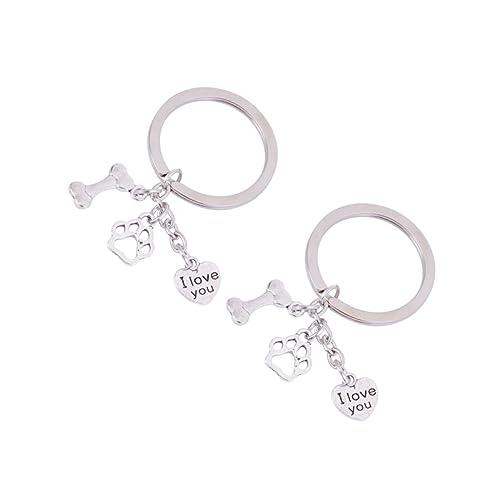 CALLARON 2stücke Hundepfoten Schlüsselanhänger Langlebiger Und Einzigartiger Schlüsselring Für Männer Und Frauen Perfektes Für Für Taschen Oder Schlüssel von CALLARON