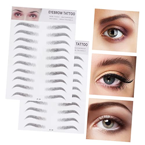 CALLARON 2stücke Künstliche Augenbrauen -imitation Haarähnliche Augenbrauen -transfer-aufkleber Für Männer Und Frauen Stil Schwarz von CALLARON