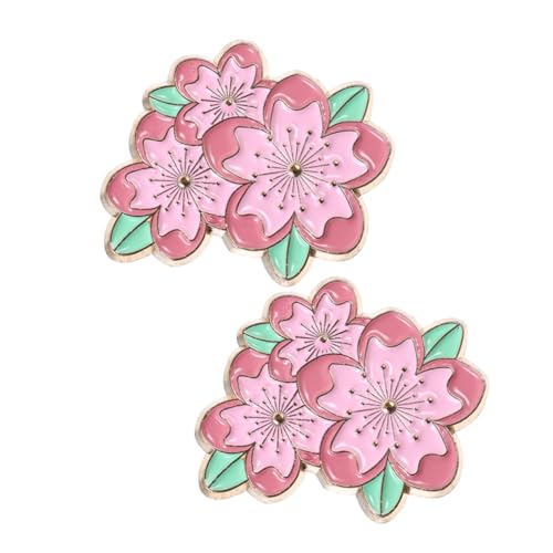 CALLARON 2 Stück Japanische Blüten Broschen Dekorative Anstecknadeln aus Robustem Material Sichere Befestigung Modische Pins für Cardigans Schals Kleider Schmuck für Damen von CALLARON