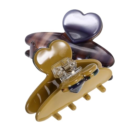 CALLARON 2stücke Herz-haarspangen Kleine Haarspangen Krallenspangen Süße Haarklammern Für Frauen Und Junge Mädchen Haar-accessoires Für Feines Und Dünnes Haar von CALLARON