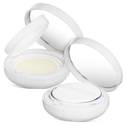 CALLARON 2 Stück Luftpolsterbox Foundation Container Lose Pulverbehälter Leerer Kissenfundamentbehälter leeres Fundamentkissen Kissen-Foundation-Fall Fundamentkissen leer Plastik Weiß von CALLARON