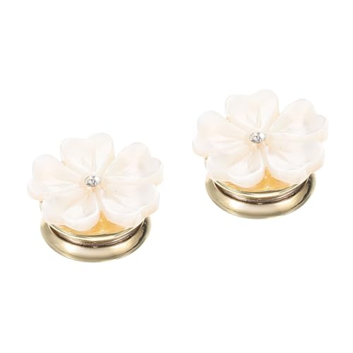 CALLARON 2 Stück Magnetische Blütenbrosche Natürlicher Fünfblättrige Anstecknadel für Kleidung Verschleißfestes Design Leicht und Tragbar für und Festliche Anlässe von CALLARON