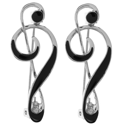 CALLARON 2 Stücke Zink-legierung Musik Note Brosche Pin Anstecknadel Für Männer Frauen Anzug Und Jacke Zubehör Musik Schmuck Für von CALLARON