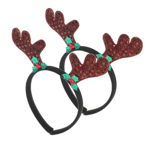 CALLARON 2 Stück Niedliche Geweih Haarreifen für Weihnachten Lustiges Antler Haarband für Feiertagsfeiern Passend für Erwachsene für Kostüme und Gruppenaktivitäten von CALLARON
