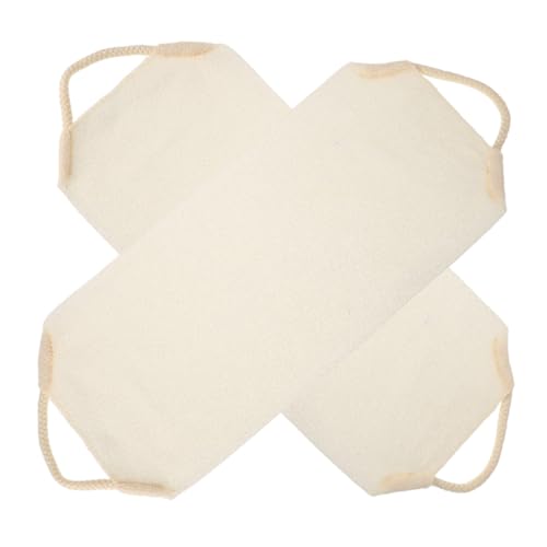 CALLARON 2 Stück Dehnbarer Peeling Rückenschrubber Handtuch Langes Design Tiefenreinigung für Rücken Körper und Beine Beige Unverzichtbares Badezubehör für Familie von CALLARON