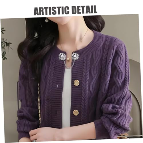 CALLARON 2stücke Mantelnadel Aus Kunstperlen Hemdkleid-clips Schal-clip Für Damen Pullover-schalnadel Kleiderschmuck-nadel Retro-cardigan-clip Kragenketten-clips Schal-clips Für Damen von CALLARON