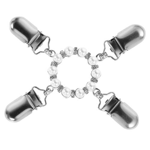 CALLARON 2 Stück Perlen Schalclip Vintage Brosche für Damen Strickjacke Pullover Schal Zubehör Stilvolle Koreanische Designs mit Eleganten Perlendetails von CALLARON