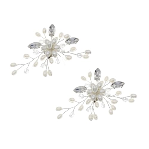 CALLARON 2 Stück Perlen Schuhclips mit Kristallen Dekorative Schuhschnallen für Damen und Mädchen für Hochzeiten und Partys Glänzende und Auffällige Schuhaccessoires von CALLARON