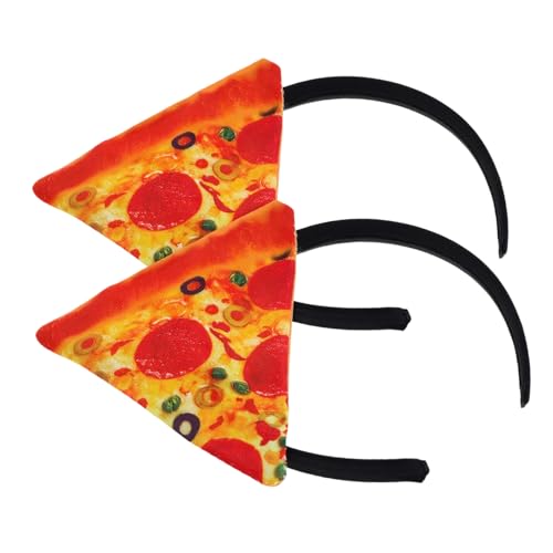 CALLARON 2 Stück Pizza Stirnband Cosplay Kopfschmuck Für Partys Hochzeiten Auftritte Flexibles Haarschmuck Accessoire Für Erwachsene Und Kinder Lustiges Kostüm Zubehör von CALLARON